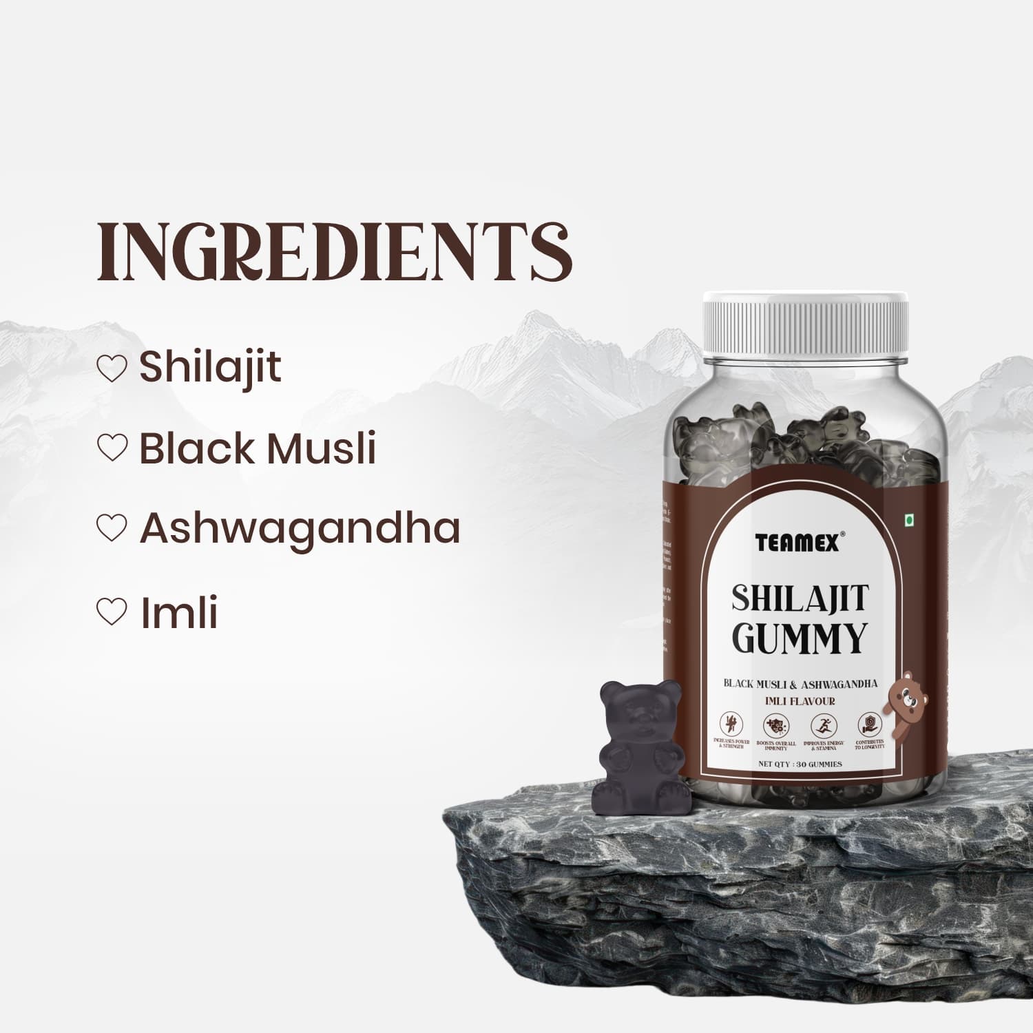 Himalayan Pure Shilajit Stamina & Energy Gummies 3