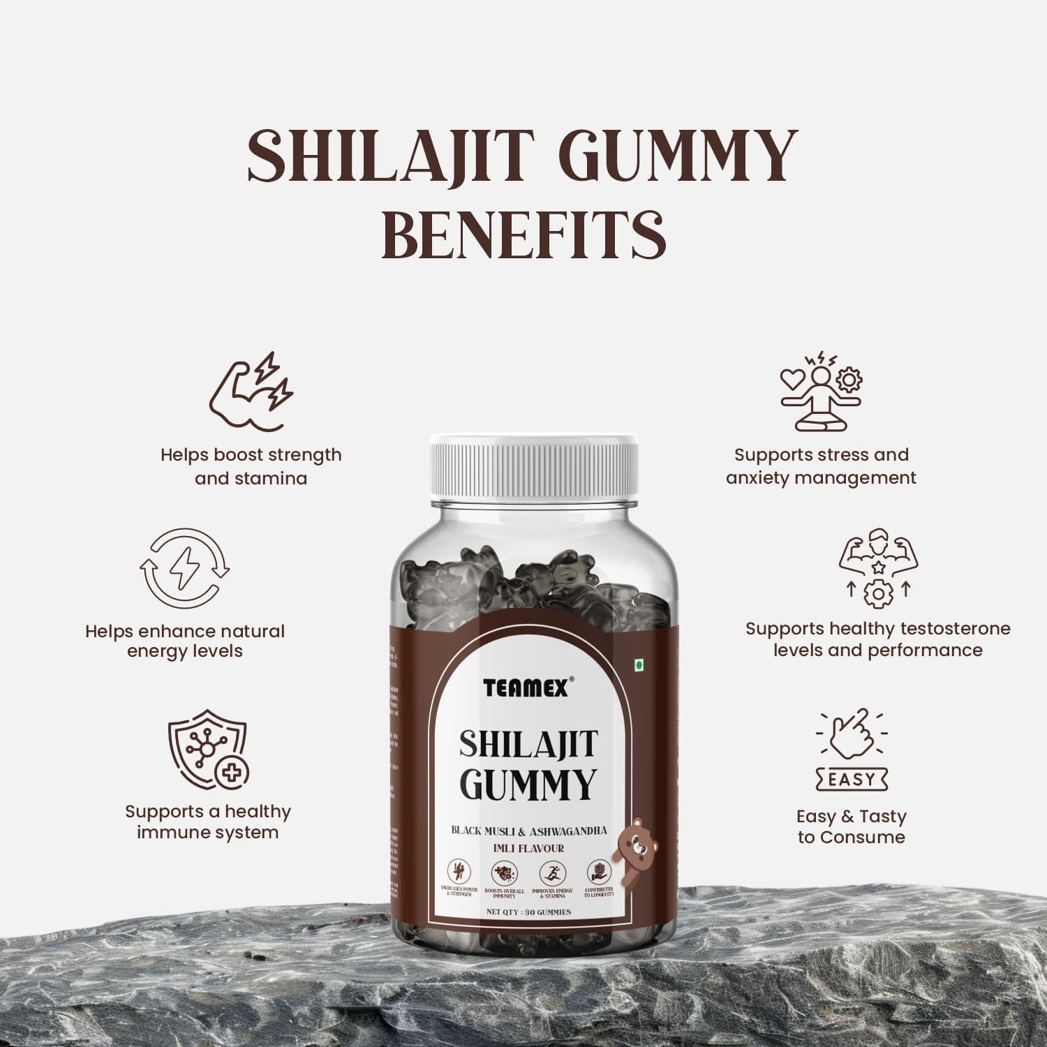 Himalayan Pure Shilajit Stamina & Energy Gummies 4